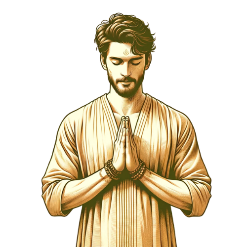 bowing namaste man
